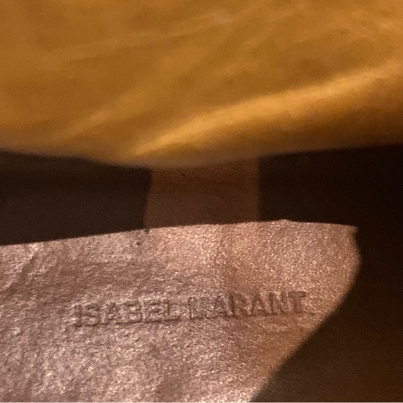 ISABEL MARANT Sz 39 Suede Zipper Riunded Toe Cap Stacked Heel Ankle  Booties - Picture 5 of 9